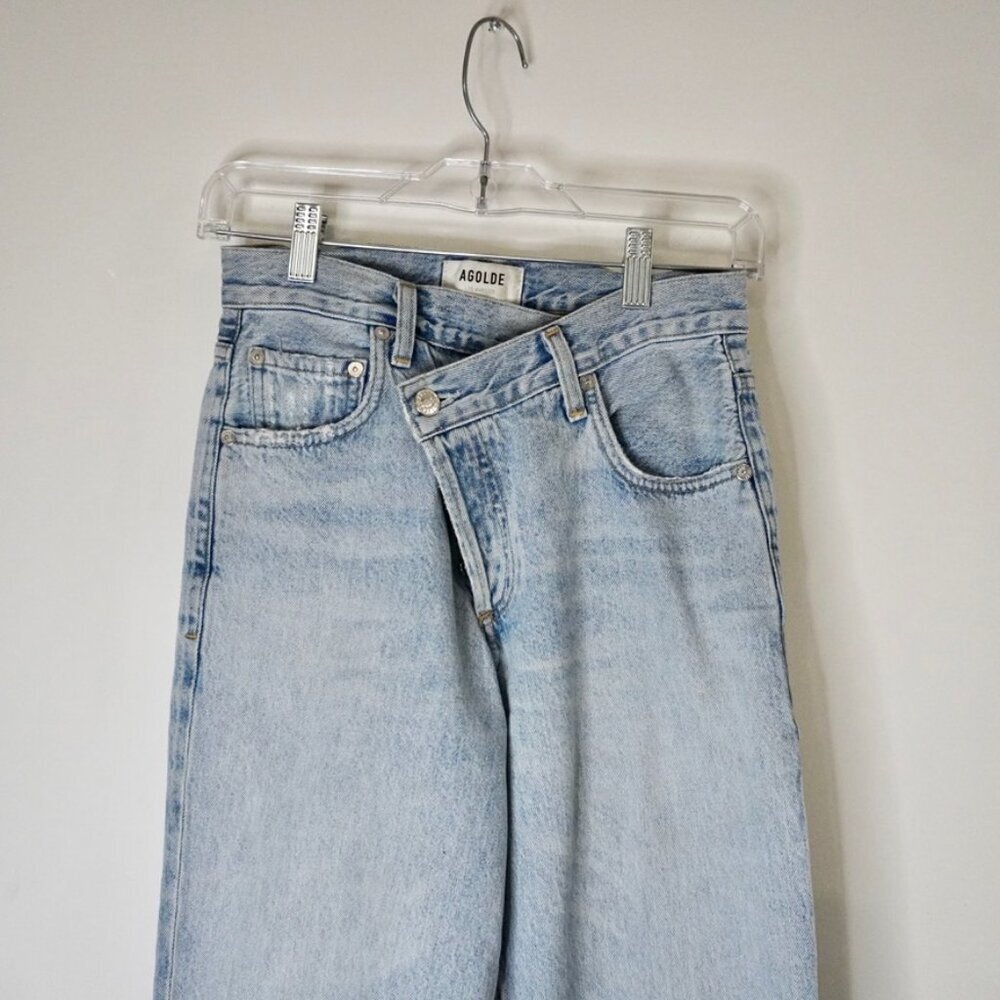 AGOLDE Criss Cross Jeans Size 22 Light Blue - Picture 3 of 14